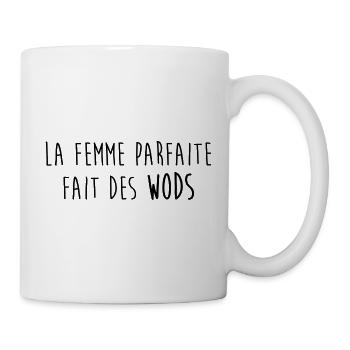 La femme parfaite fait des WODs - cross training - Mug blanc - blanc - Droite