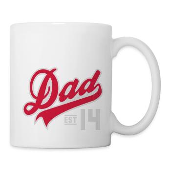 Dad Established 2014 2 color - Tasse - Weiß - Rechts