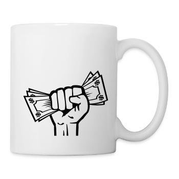 money_in_hand_lu1 - Tasse - Weiß - Rechts
