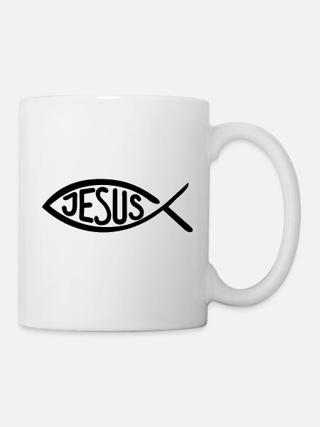 Jésus Poisson - Mug blanc - blanc