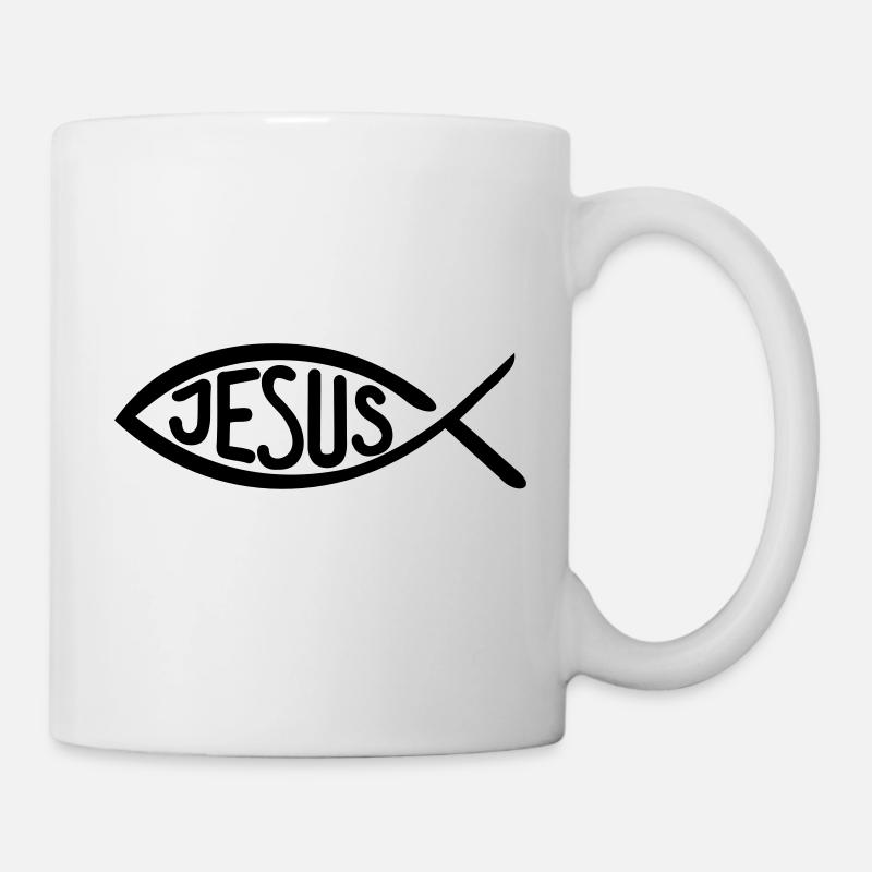 Jésus Poisson - Mug blanc - blanc