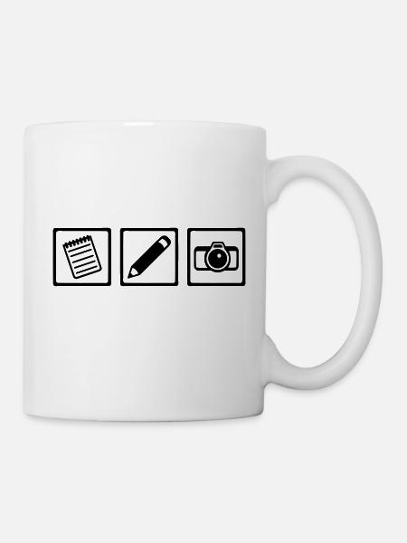 Journalist - Kop/krus - hvid