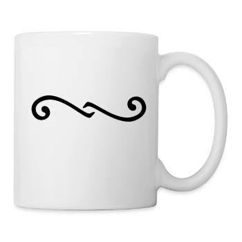 Delimiter swirl / Deko-Element Schnörkel (1c) - Tasse - Weiß - Rechts