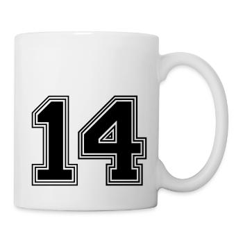 14_Nummer_14_(s31) - Tasse - Weiß - Rechts