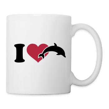 I love Dolphins - Mug - white - Right