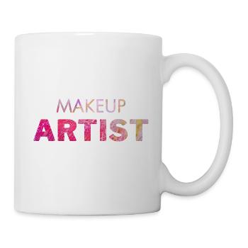 Cool pink marble MAKEUP ARTIST design. - Mug - white - Right