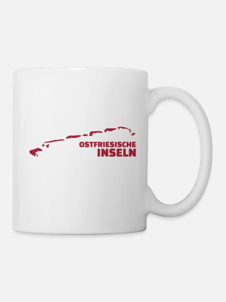 Ostfriesische Inseln - Tasse - Weiß