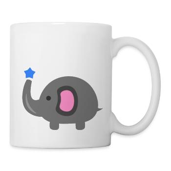 Kids and baby gift elephant cute - Mug - white - Right