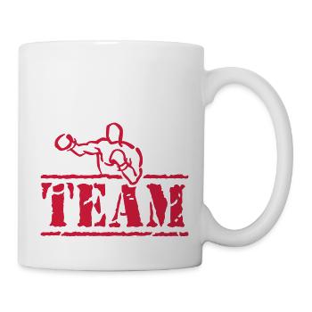 boxing team, any colour possible - Tasse - Weiß - Rechts
