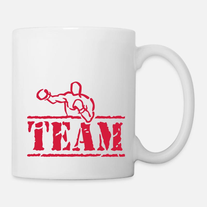 boxing team, any colour possible - Tasse - Weiß