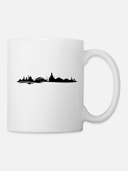 Skyline Dresden - Tasse - Weiß