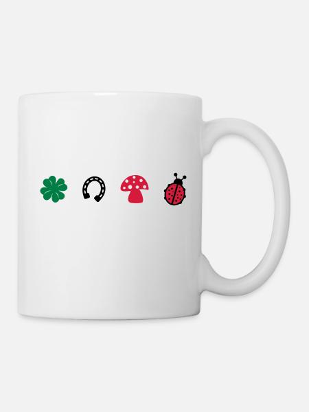 Glücksbringer - Tasse - Weiß