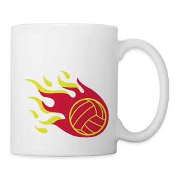 volleyball_fire_02 - Mug blanc - blanc - Droite