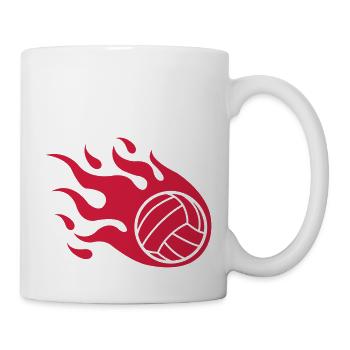 volleyball_fire_01 - Mug blanc - blanc - Droite