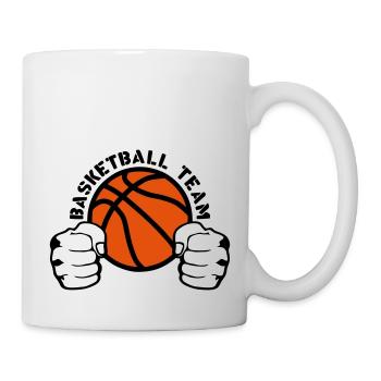 basketball team poing ferme frappe logo - Mug blanc - blanc - Droite
