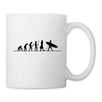 Evolution Surfen - Tasse - Weiß - Rechts
