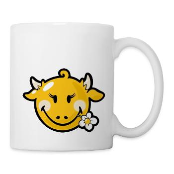 Smiley Cow - Mug blanc - blanc - Droite