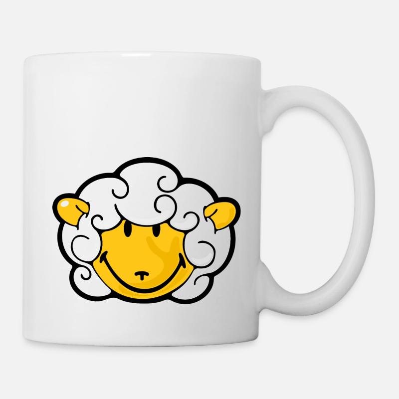 Smiley Sheep - Mug blanc - blanc