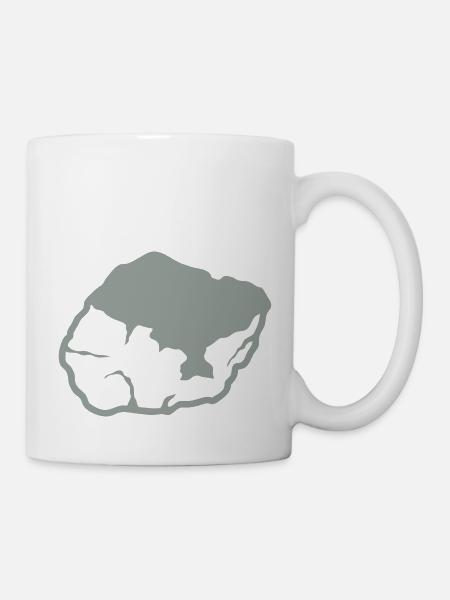 weissen stein kiesel 0 - Tasse - Weiß