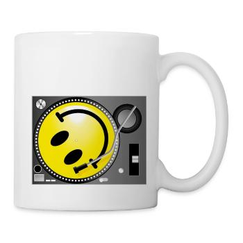 Smiley Record Player - Mug blanc - blanc - Droite