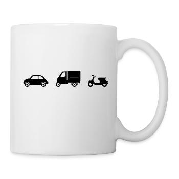 italienische Fahrzeuge - Tasse - Weiß - Rechts