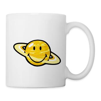 Smiley Saturn - Mug blanc - blanc - Droite