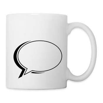 sprechblase oval - Tasse - Weiß - Rechts