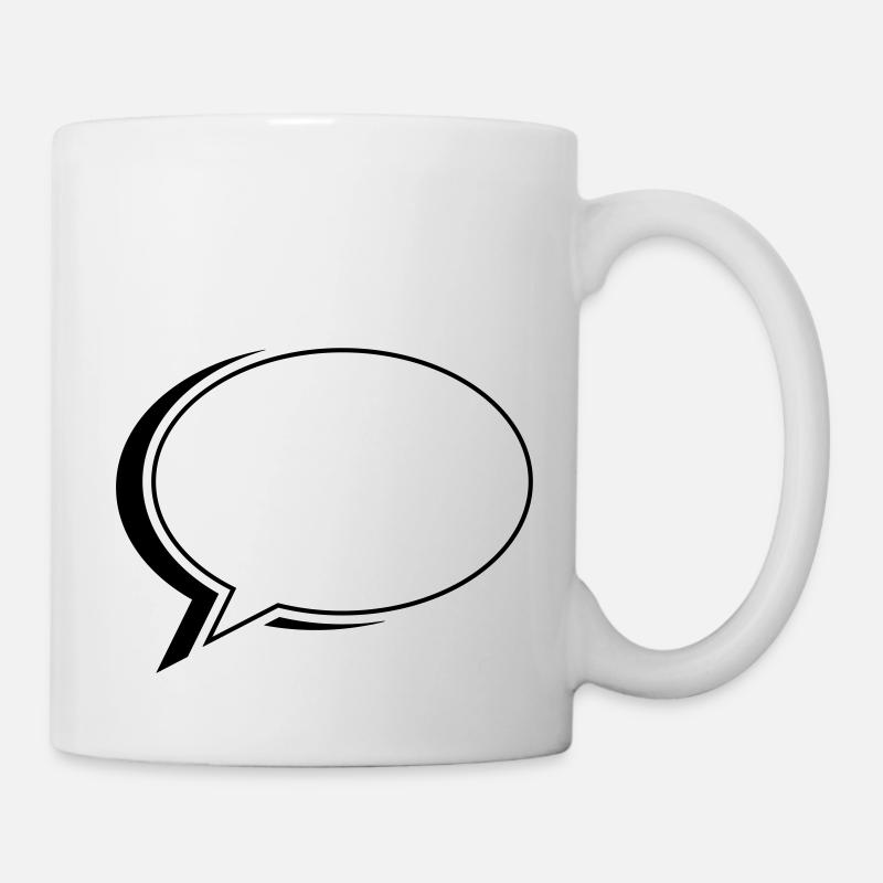 sprechblase oval - Tasse - Weiß