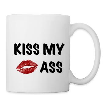 Embrasser mon cul - Mug blanc - blanc - Droite