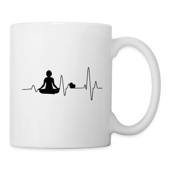 Yoga meditation meditation relaxation yogi - Mug - white - Right