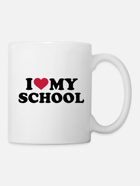 école - Mug blanc - blanc