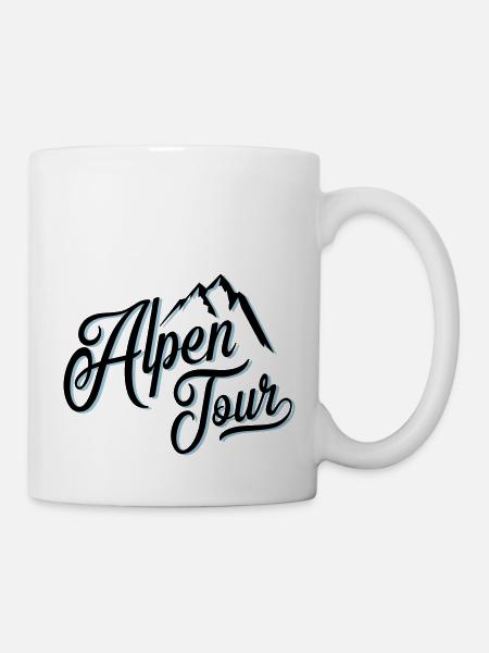 alpen tour - Tasse - Weiß
