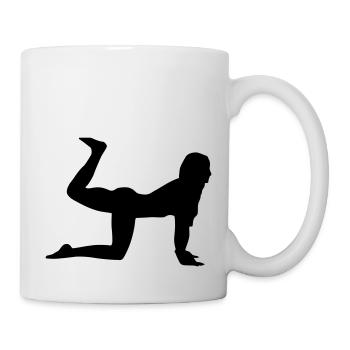Sport Frau Silhouette - Tasse - Weiß - Rechts