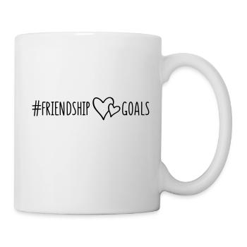 friendship goals hearts - Tasse - Weiß - Rechts