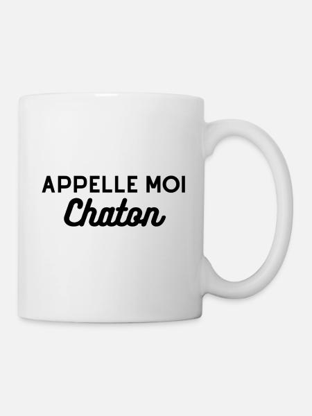 T shirt appelle moi chaton. Cool cadeau mignon - Mug blanc - blanc