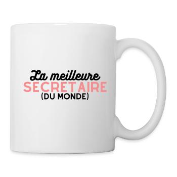 tshirt secretaire La meilleure secretaire du monde - Mug blanc - blanc - Droite