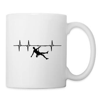 Heart beat rock climbing - Mug - white - Right