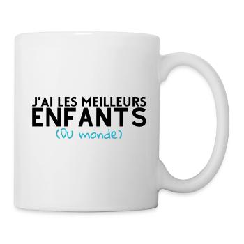 J'ai les meilleurs enfants du monde.cadeau famille - Mug blanc - blanc - Droite