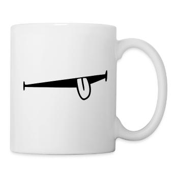 Mund mit rausgestreckter Zunge. Frech - Tasse - Weiß - Rechts