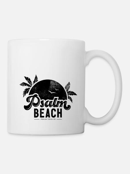 Psalm Beach (4) - schwarz christian streetwear - Tasse - Weiß