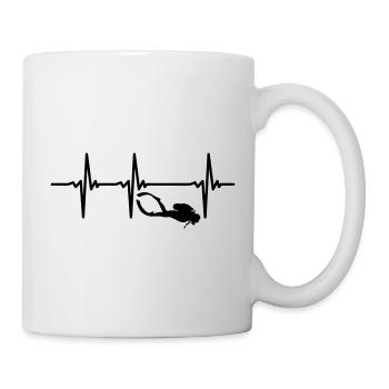 Heartbeat scuba diving - scuba diving - Mug - white - Right