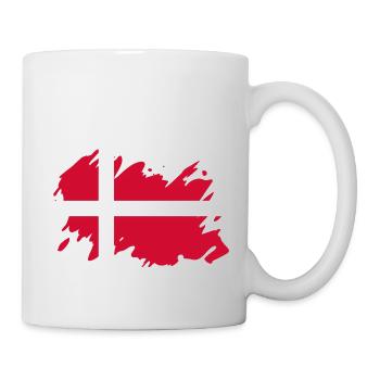 Denmark Flag Brush Danish Flag Holiday Trip - Mug - white - Right