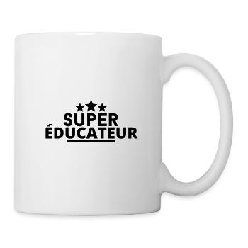 super éducateur. t-shirt éducateur - Mug blanc - blanc - Droite