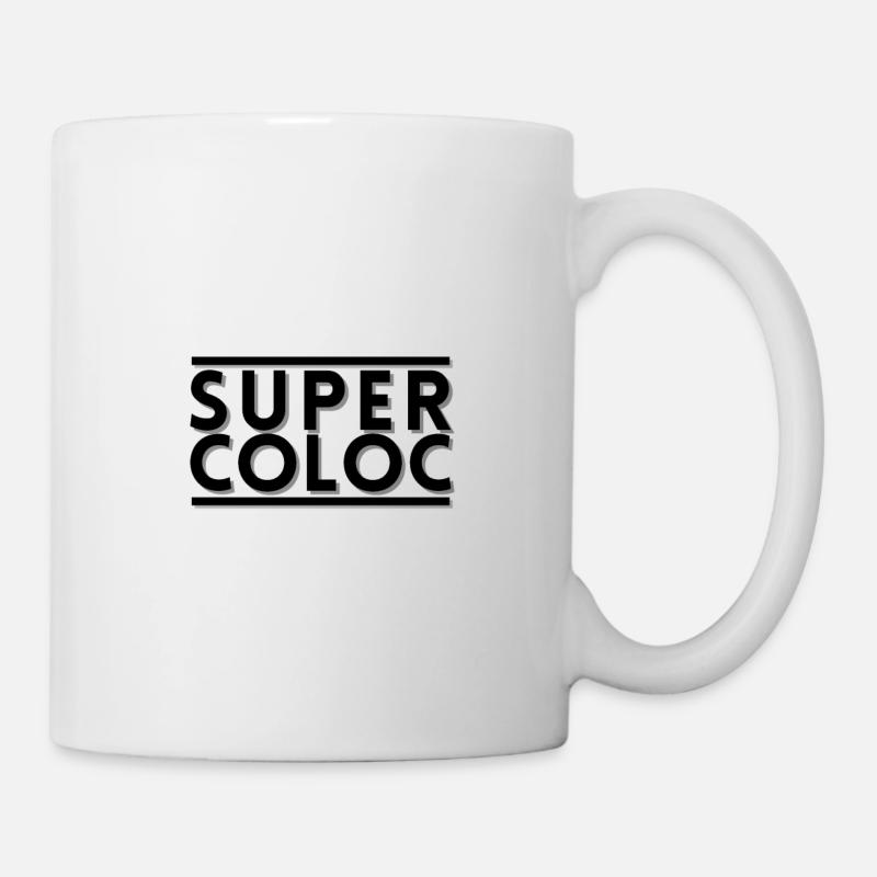 super coloc. cadeau colocation - Mug blanc - blanc
