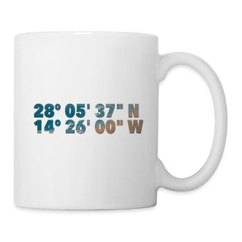Motif : Coordonnées de la Playa de Cofete - Mug blanc - blanc - Droite