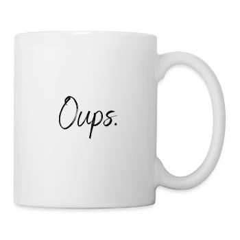 oups. t shirt oups fun drole - Mug blanc - blanc - Droite