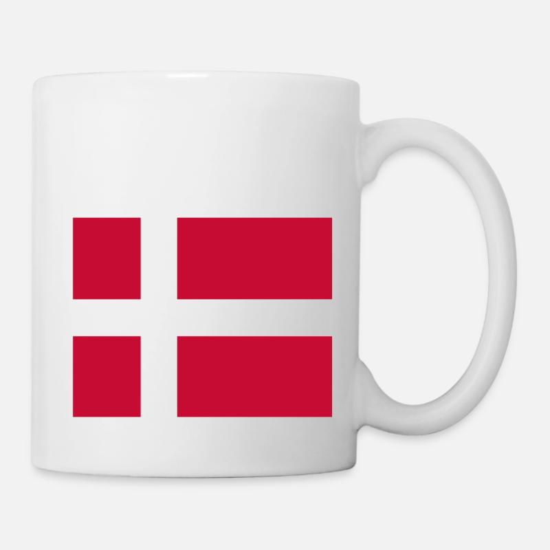 Dänemark Flagge - Tasse - Weiß