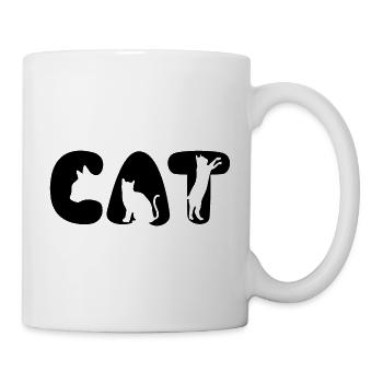 Police de chat chat disant - Mug blanc - blanc - Droite