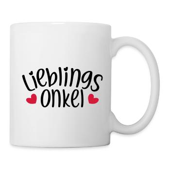 Lieblingsonkel Bester Onkel Geschenk Neffe Nichte - Tasse - Weiß - Rechts
