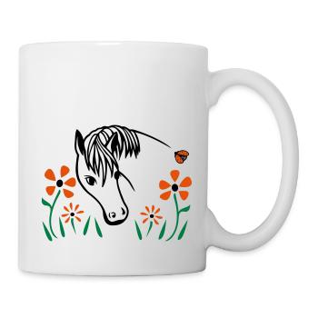 Chevaux Équestre Équestre Équestre - Mug blanc - blanc - Droite